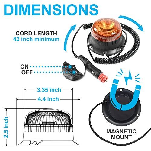 DIMENSIONS  
CORD LENGTH 42 inch minimum  
ON OFF  
3.35 inch  
4.4 inch  
2.5 inch  
MAGNETIC MOUNT
