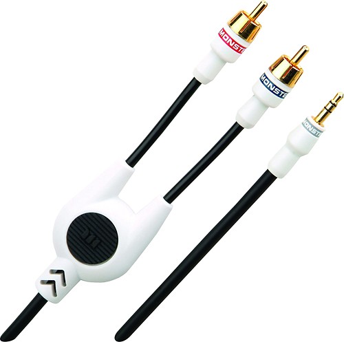 Monster Cable Stereo Mini 1/8 Male to 2 RCA Male Y-Cable 102042