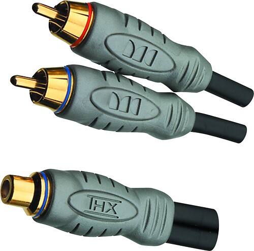 Angle Standard. Monster - Monster Standard THX-Certified Y-Adapter Cable (No Frills) - Gray/Black.