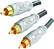 Angle Standard. Monster - 4' Component Video Cable - Gray.