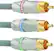 Front Standard. Monster - 500 6.6' High-Performance Component Video Cable - Gray.