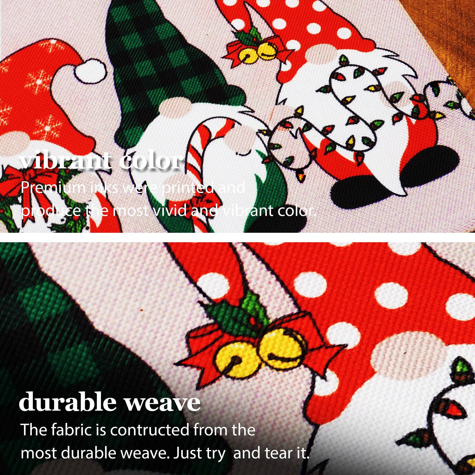 vibrant color  
Premium inks were printed and produce the most vivid and vibrant color.  

durable weave  
The fabric is constructed from the most durable weave. Just try and tear it.