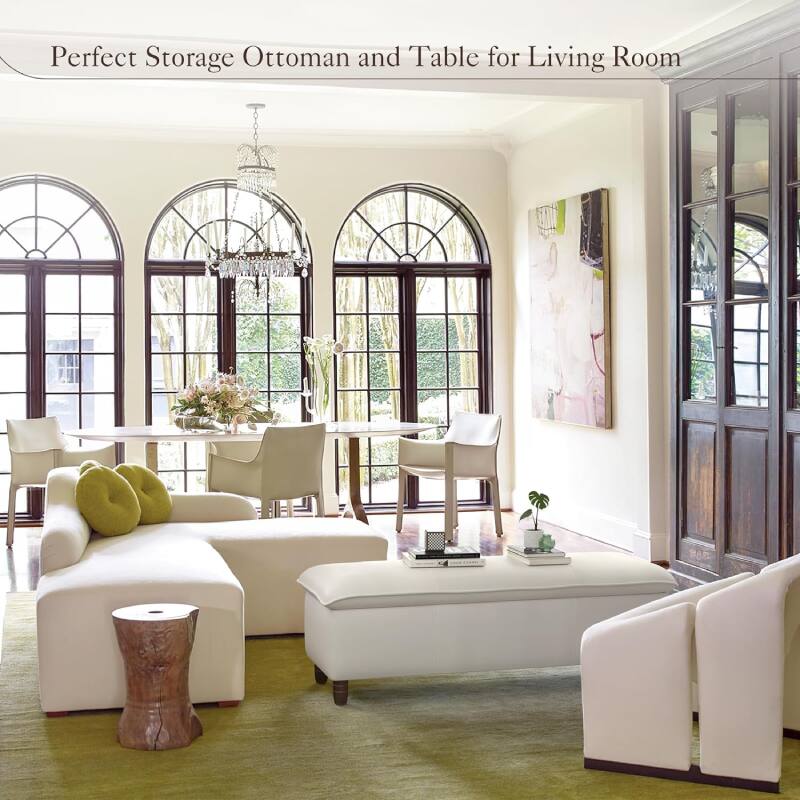 Perfect Storage Ottoman and Table for Living Room