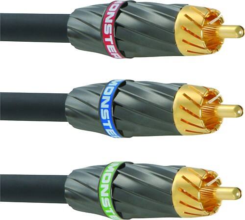 Front Standard. Monster - 700 3.3' Ultrahigh-Performance Component Video Cable - Silver.