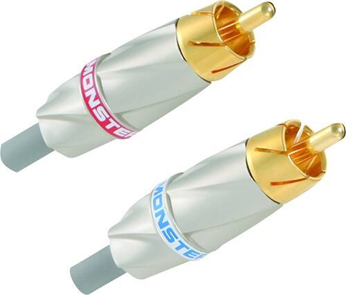 Angle Standard. Monster - 3.3' Stereo Audio 300 High-Performance Audio Cable (Pair).