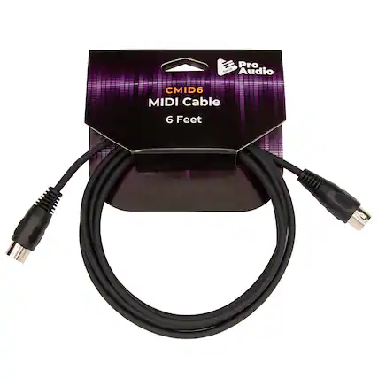 Pro Audio CMID6 MIDI Cable 6 Feet