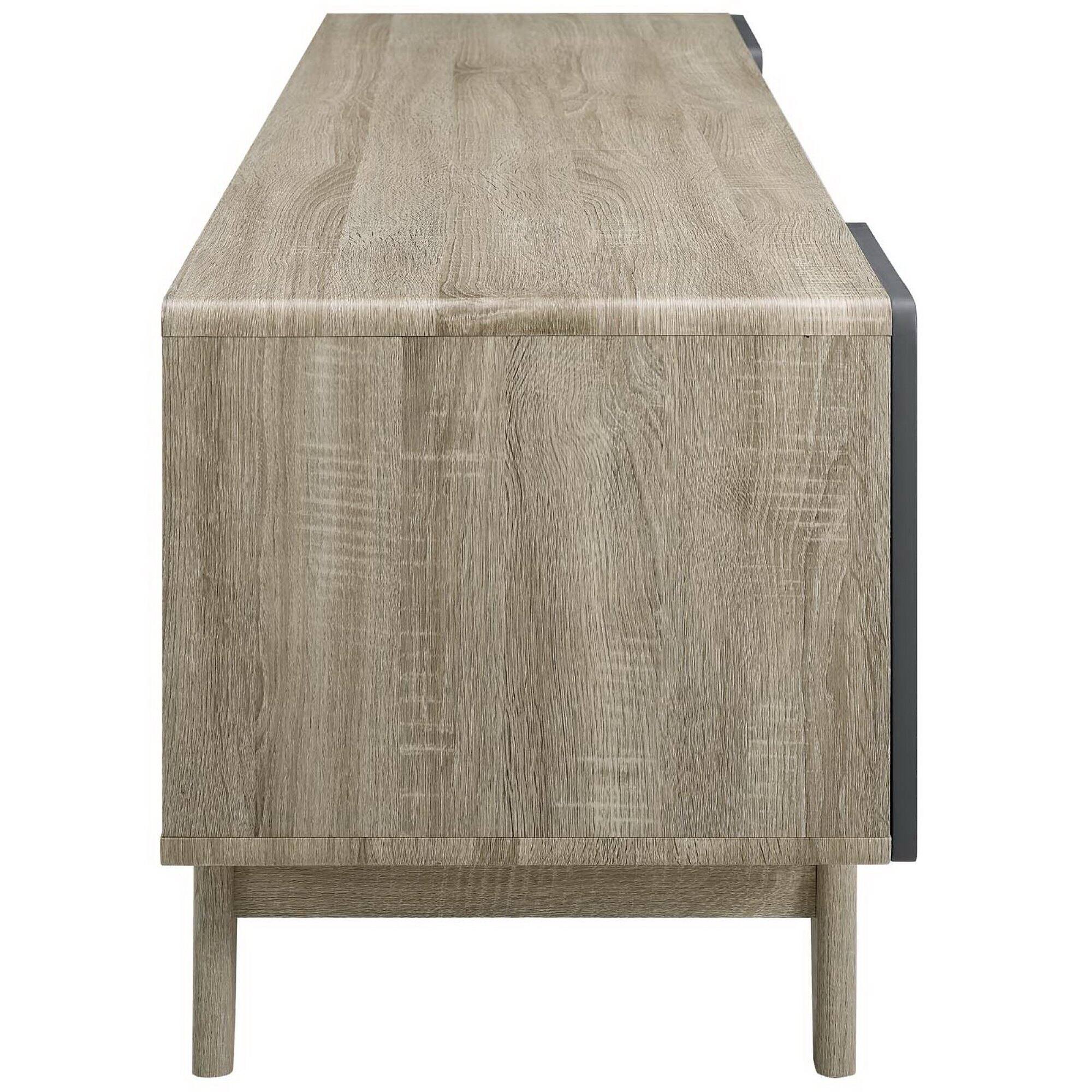 Back. Modway - Tread 70" Media Console TV Stand by Modway - Natural Gray.