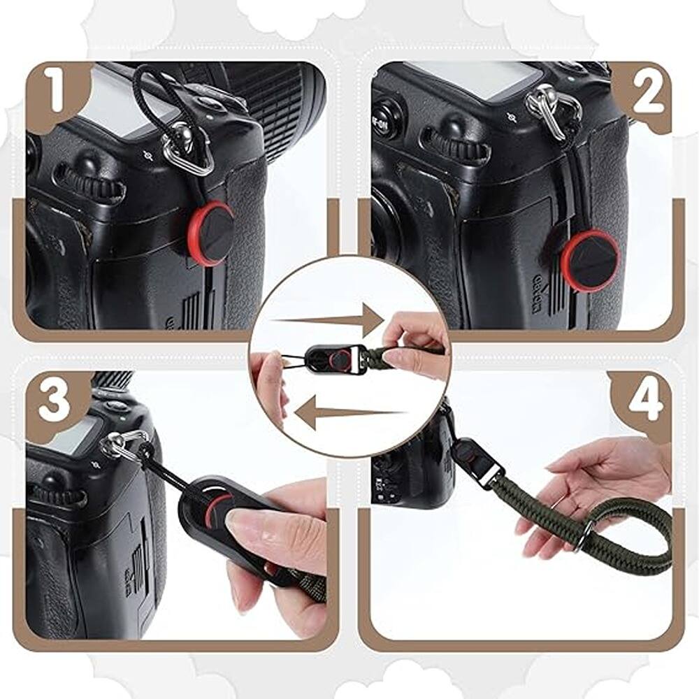 Angle. Schertz - Camera Wrist Strap – Braided Quick-Release Hand Strap for SLR & Digital Cameras.