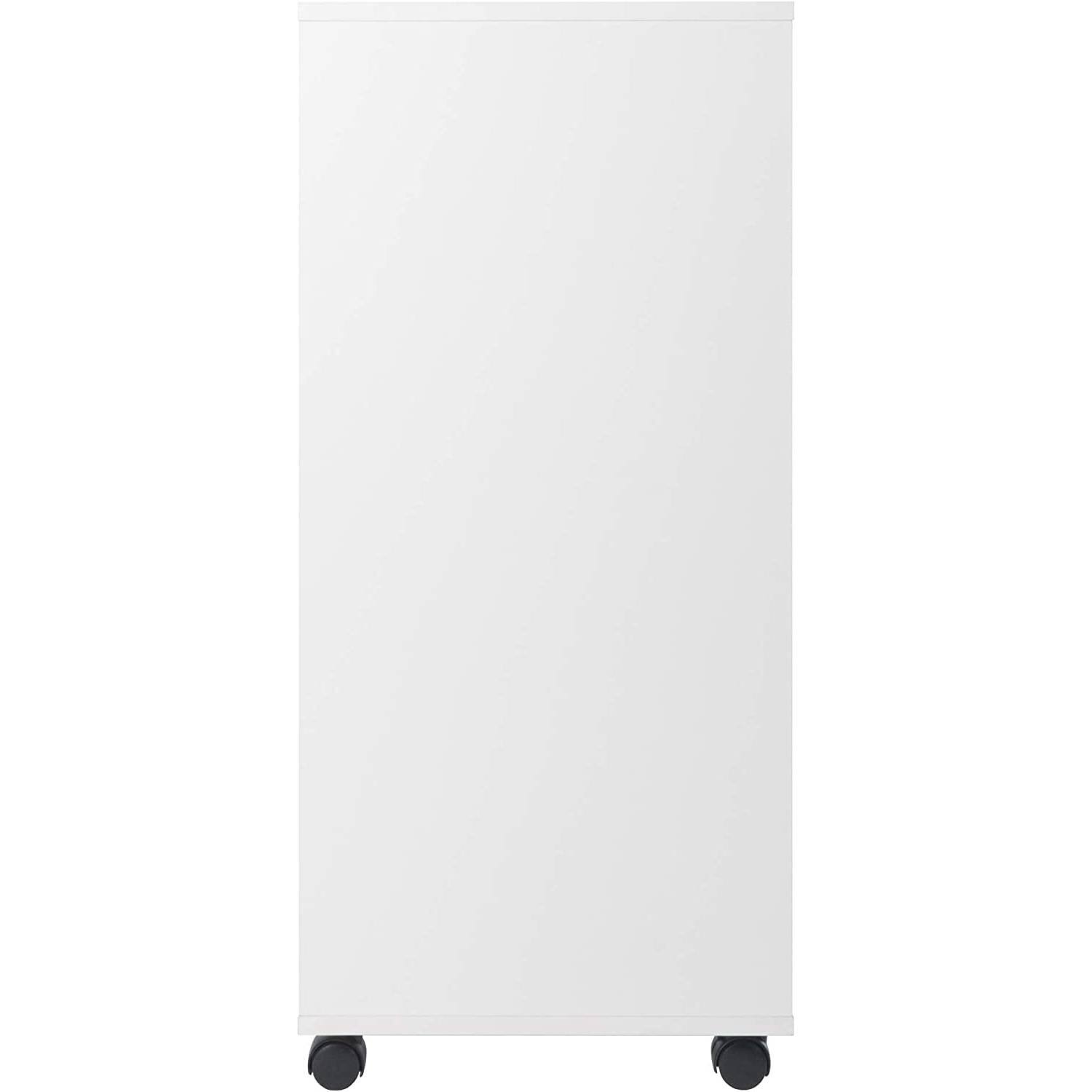 Left. SlickBlue - Scandinavian 7-Drawer Tall Storage Chest for Home and Office - White.