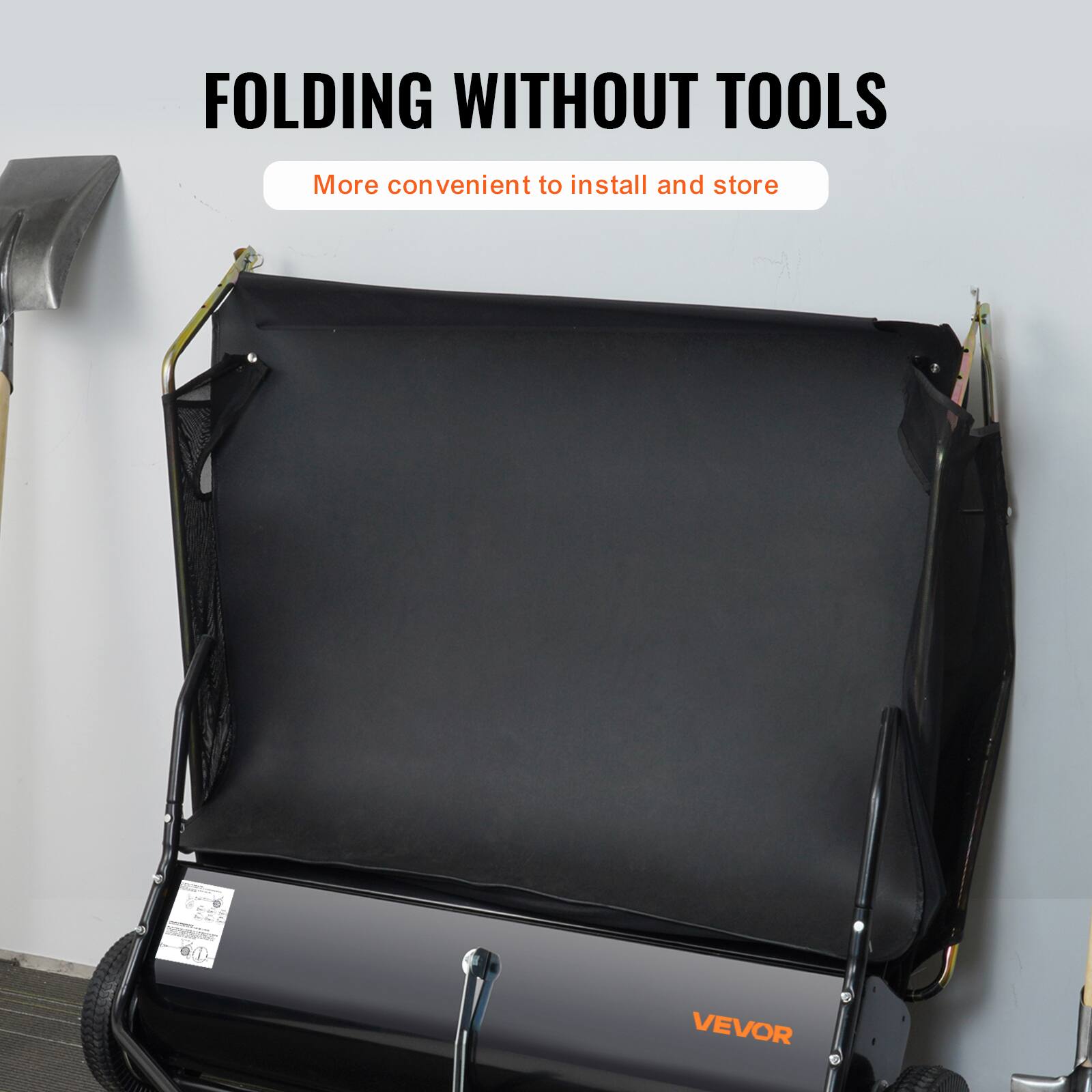 FOLDING WITHOUT TOOLS  
More convenient to install and store  
VEVOR