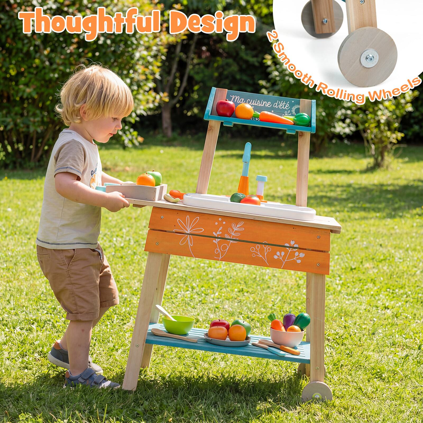 Thoughtful Design  
2 Smooth Rolling Wheels  
Ma cuisine d't