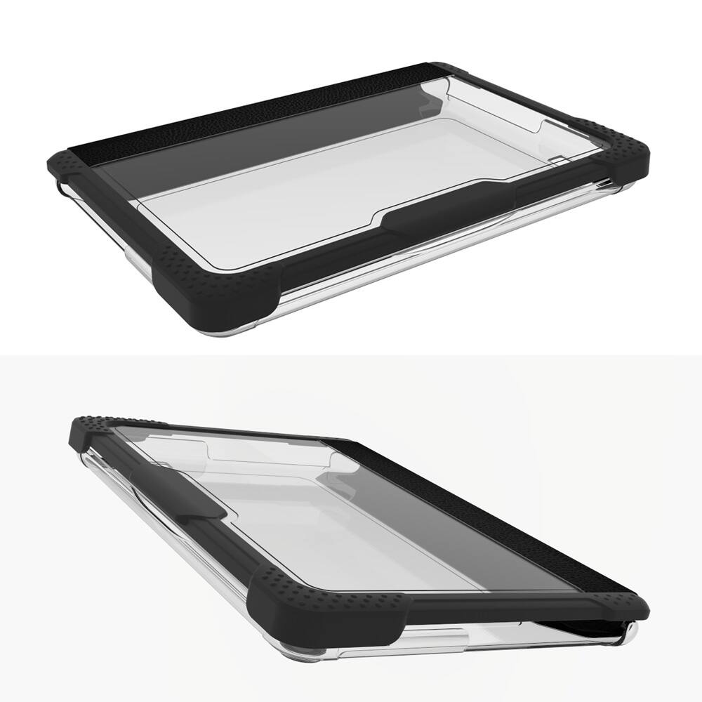 Alt View 5. SaharaCase - Dell Chromebook 3100/3110/3120 Clamshell Case | Heavy Duty Design | Shock-Absorbing Corners | Venture Series - Clear/Black.