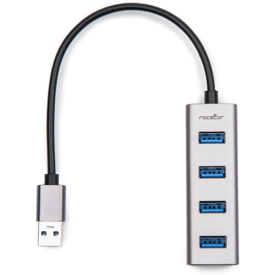 Alt View 2. Rocstor - Rocstor Portable 4 Port Hub USB-A to 4x USB-A SuperSpeed USB 3.0 - Rocstor Premium Portable 4 Port SuperSpeed USB 3.0.