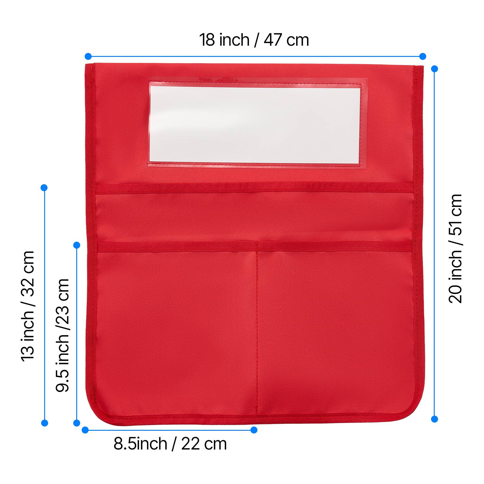 18 inch / 47 cm  
20 inch / 51 cm  
13 inch / 32 cm  
9.5 inch / 23 cm  
8.5 inch / 22 cm