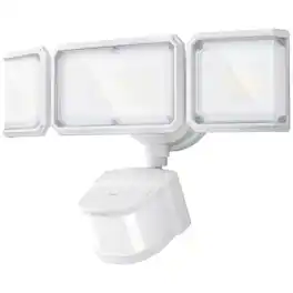 Lepower-tec - 240° Motion Sensor Floodlight 7000LM, Dual PIR Outdoor Security Light, Adjustable Garage Lighting IP65 Waterproof - White