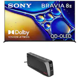 Sony - K55XR80M2 55" Bravia 8 QD-OLED 4K Google TV with an AudioQuest PowerQuest2 Power Surge Protector 6 Outlet (2025)