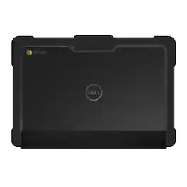 SaharaCase - Dell Chromebook 3100/3110/3120 Clamshell Case | Heavy Duty Design | Shock-Absorbing Corners | Venture Series - Clear/Black