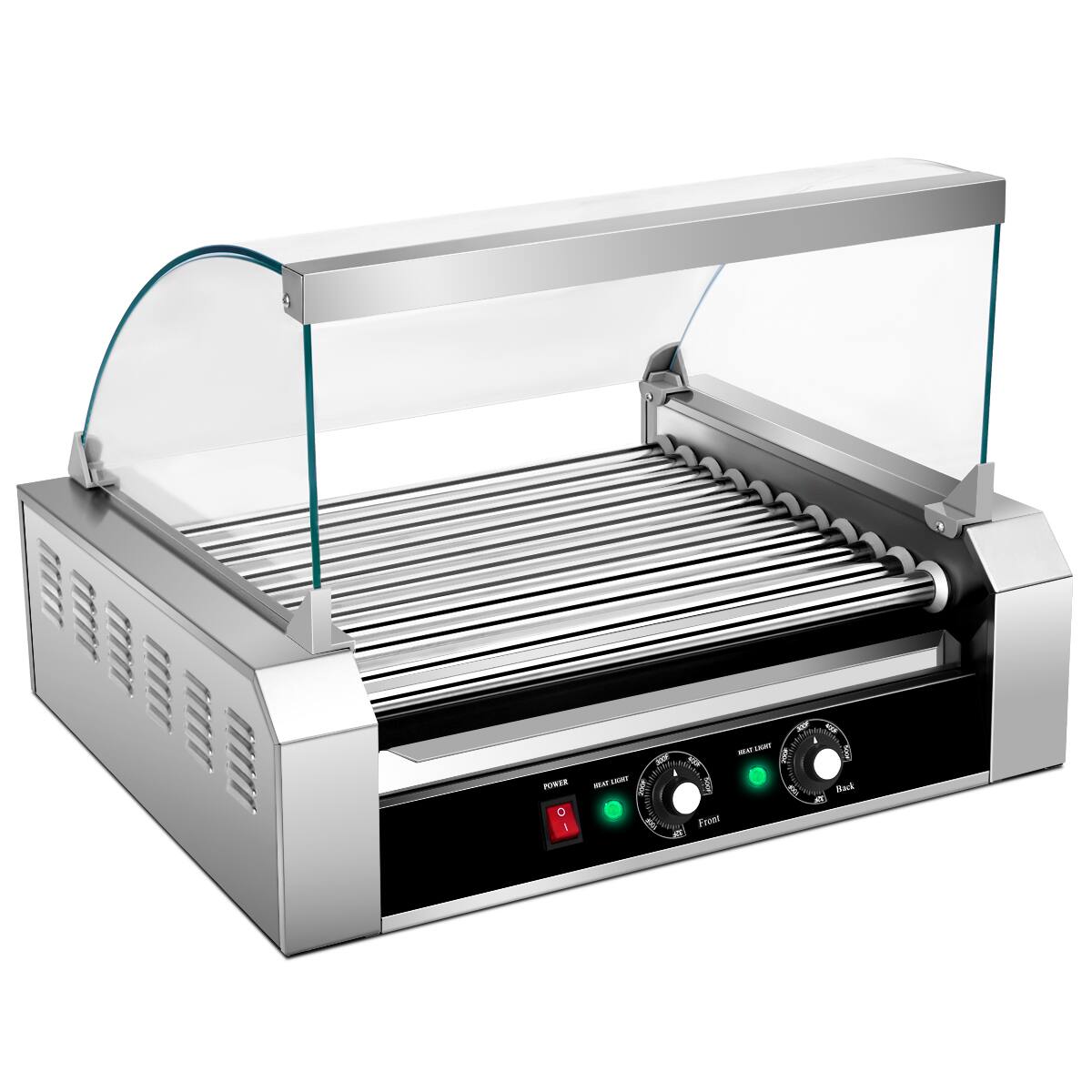 Costway Commercial 30 Hot Dog 11 Roller Grill Cooker Machine W/ cover