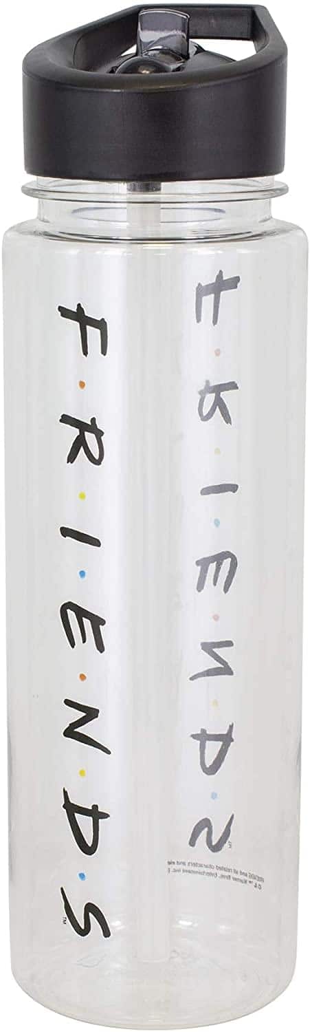 Paladone - Friends Logo 23oz Plastic Water Bottle - Black