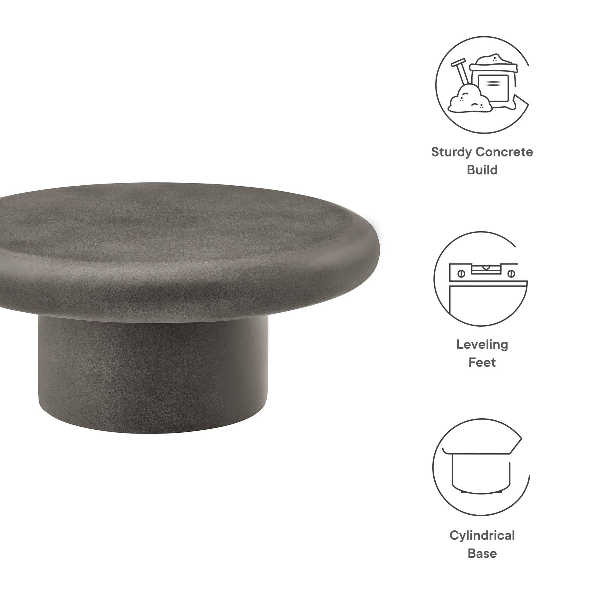 Sturdy Concrete Build  
Leveling Feet  
Cylindrical Base