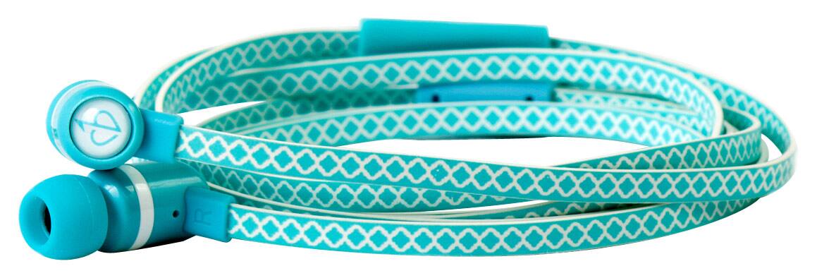 Front. Chic Buds - Luvbuds Earbud Headphones - Turquoise.
