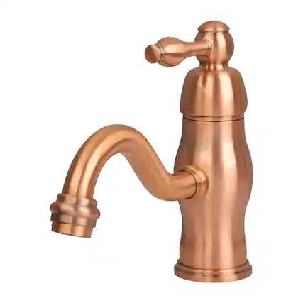 Front. Akicon - Akicon Solid Brass Single Handle Bathroom Basin Faucet Basin Mixer Tap in Copper - Copper.