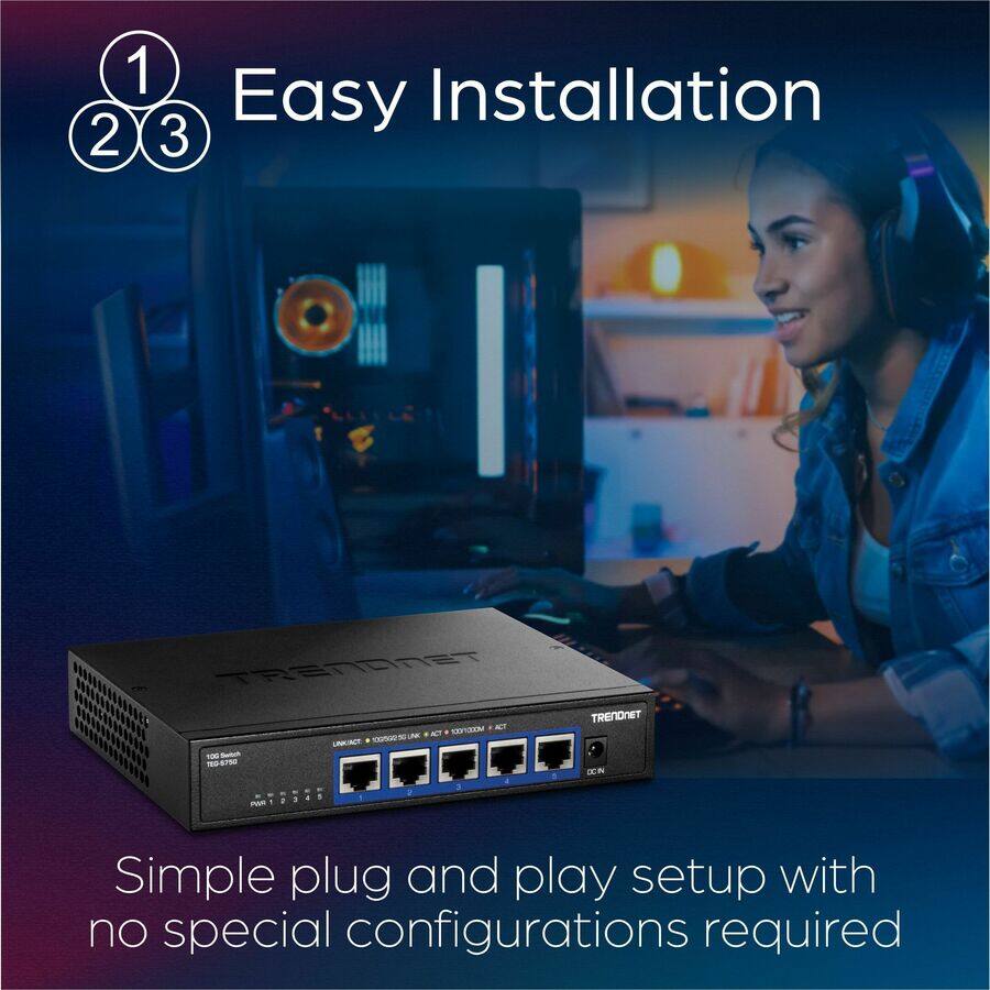 1. Easy Installation

2. Simple plug and play setup with no special configurations required

3. TRENDnet DCN PR - 1