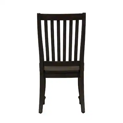 Front. Liberty Furniture Industries - Harvest Home Slat Back Side Chair (RTA) in Chalkboard - Black.