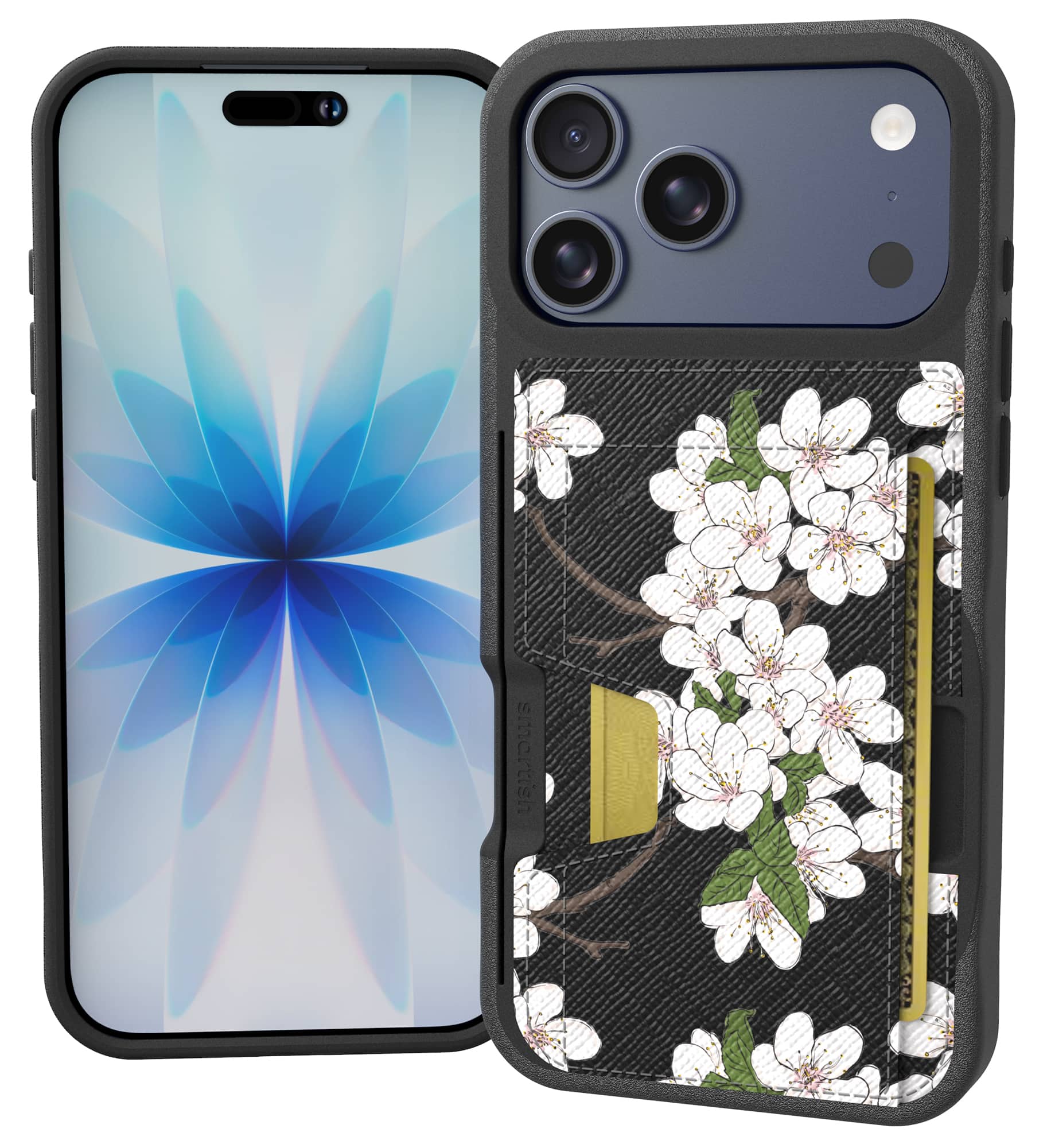 Smartish - iPhone 17 Pro Max Wallet Case - Wallet Slayer Vol 2 - Slim Card Holder w/ Card Kickstand - Very Cherry Blossom - [Very Cherry Blossom]