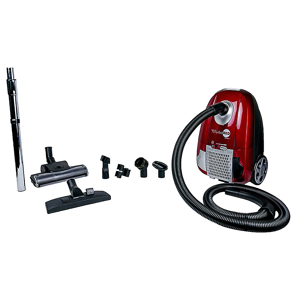 Angle View: Atrix - HEPA Canister Vacuum - Red