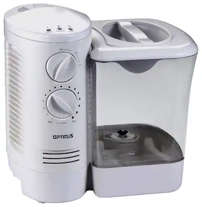 Front. Optimus - 1.5-Gal. Warm Mist Humidifier - White.