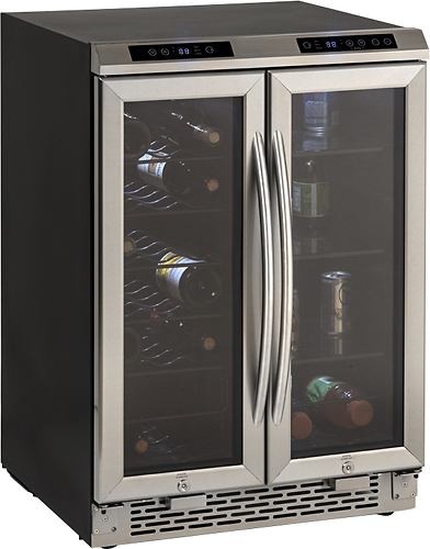 Angle View: Avanti - 19-Bottle Wine Cooler - Stainless Steel