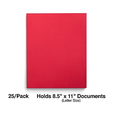 25/Pack  
Holds 8.5" x 11" Documents (Letter Size)