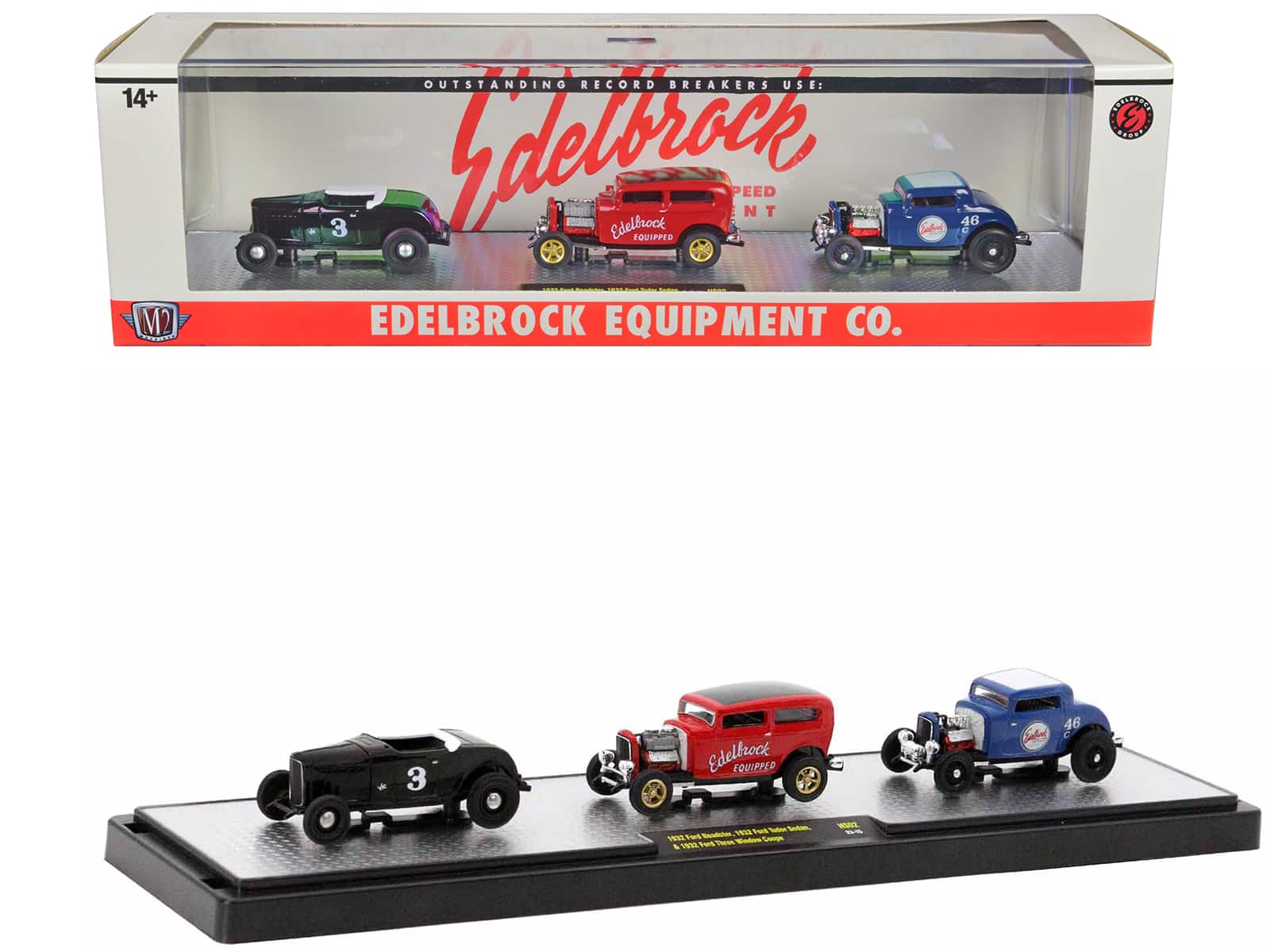 """Edelbrock Equipment Co."" Set of 3 Pieces Limited Edition to 2750 pieces Worldwide 1/64 Diecast Models by M2 Machines" price history on PriceWatchPro