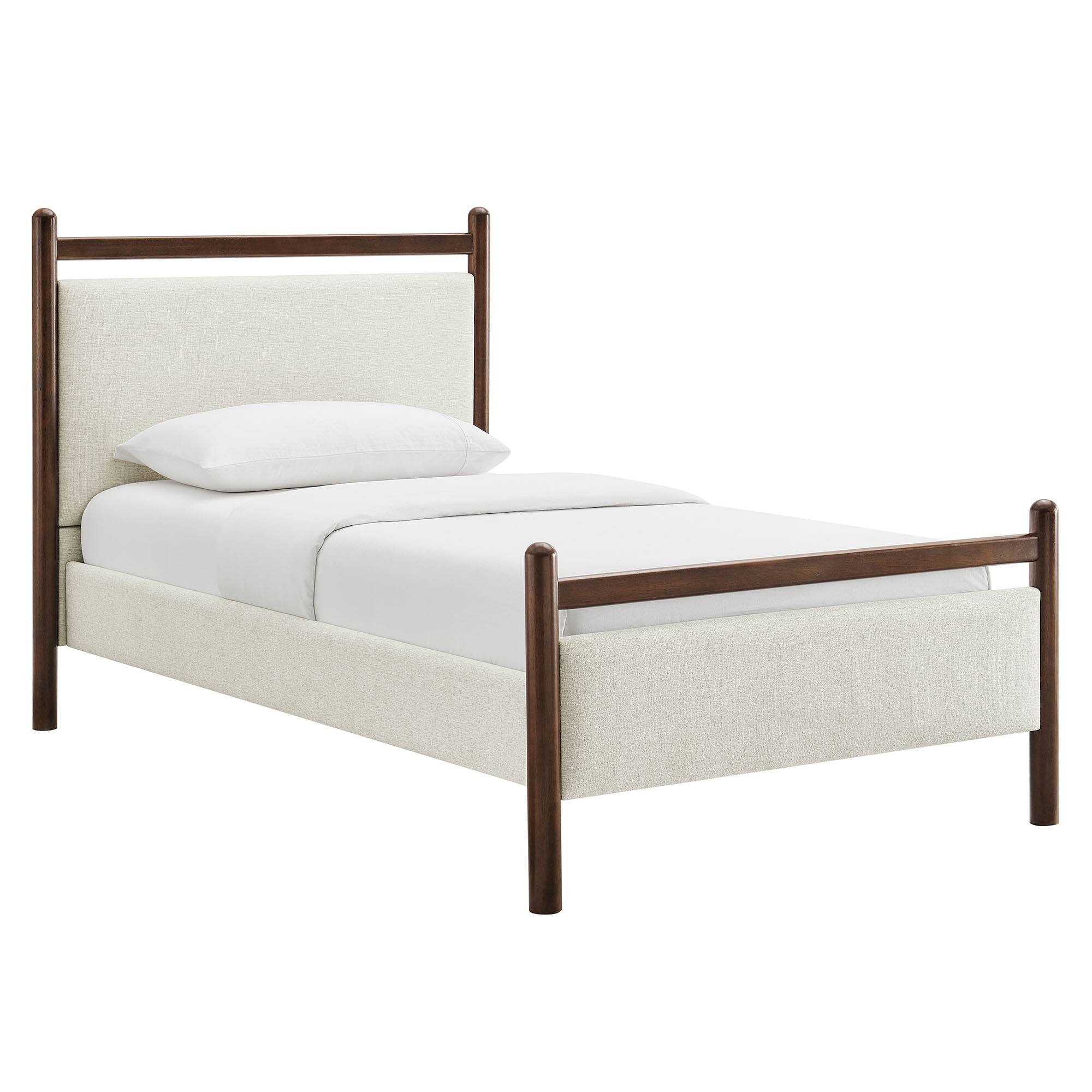 Alt View 2. Modway - Ginny Platform Bed Frame by Modway - Wenge Heathered Ivory.