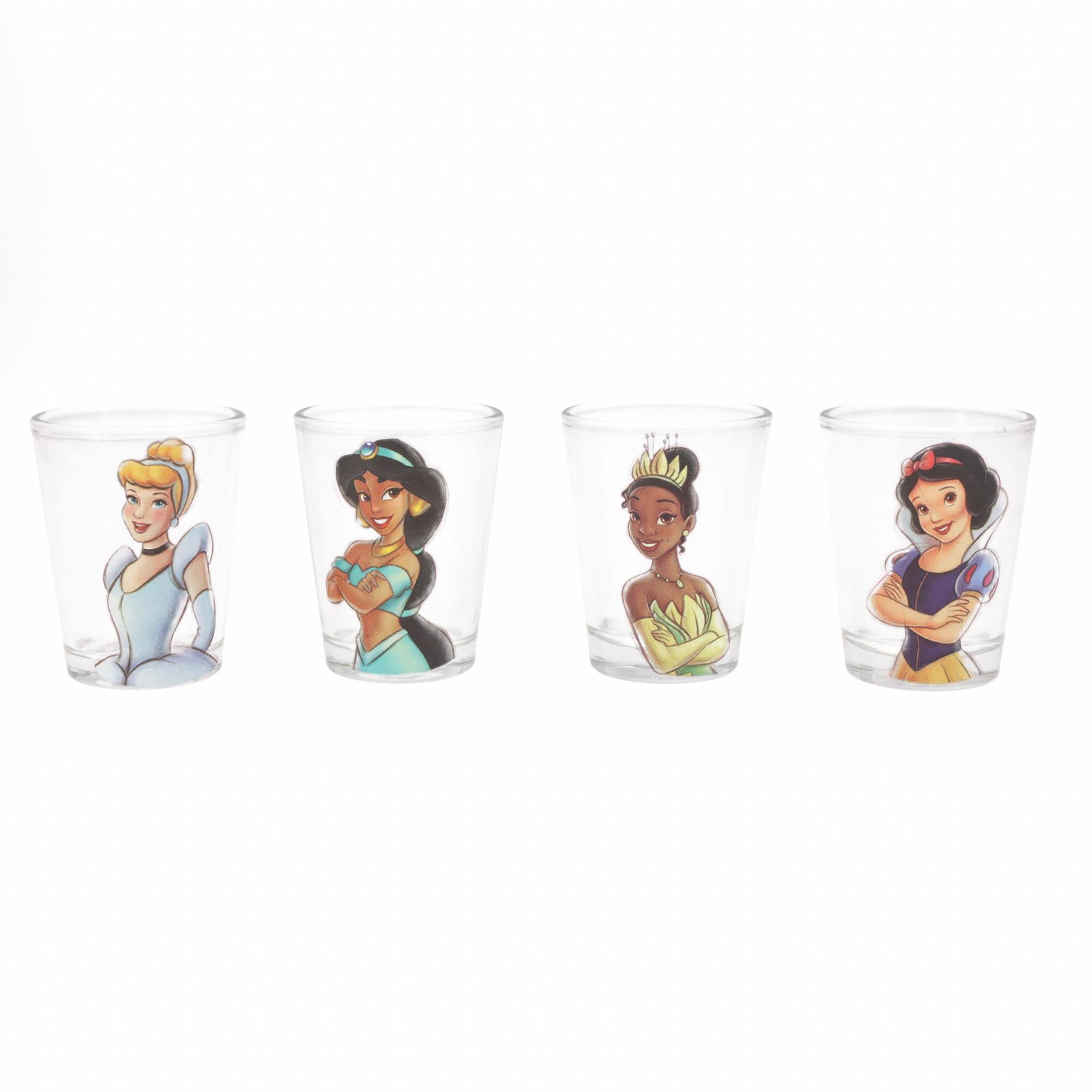 Silver Buffalo - Disney Royalty 2-Ounce Mini Shot Glasses | Set of 4 - Blue