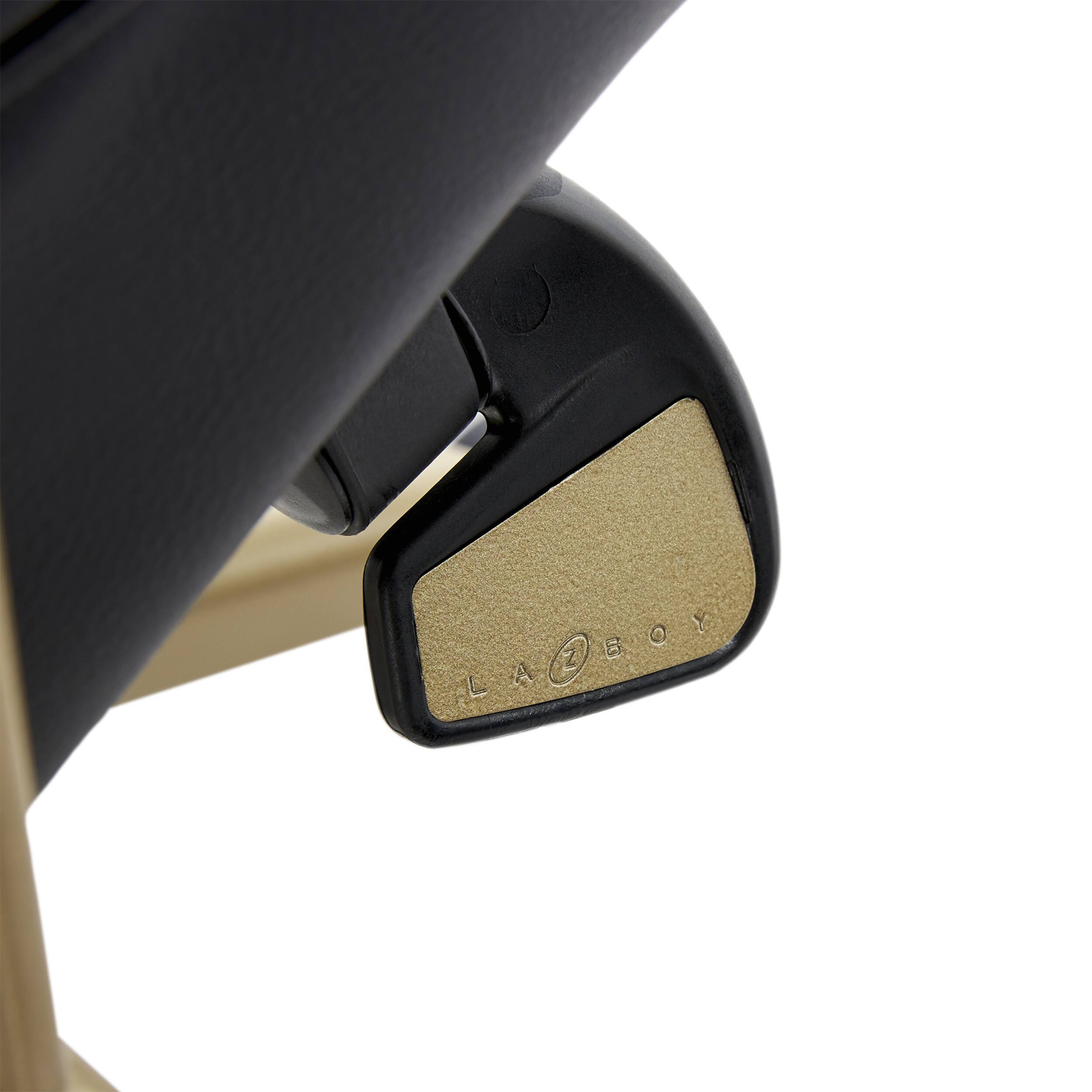 Alt View 12. La-Z-Boy - Modern Melrose Executive Office Chair with Brass Finish - Black.