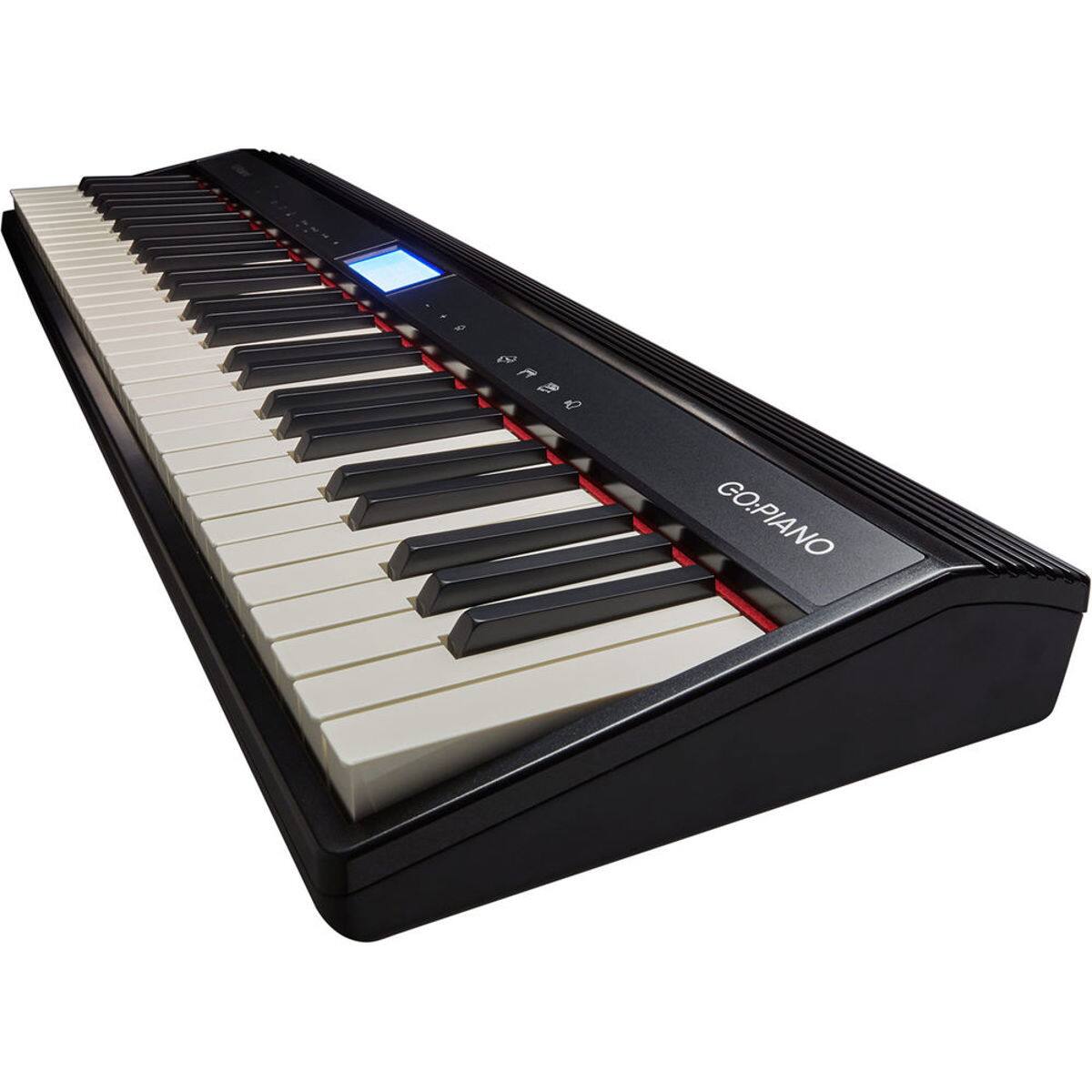 Alt View 2. Roland - 61-Key Digital Keyboard with Bluetooth, Online Lessons, Streaming Songs, Onboard Speakers, Battery, and Headphone Play - Black.