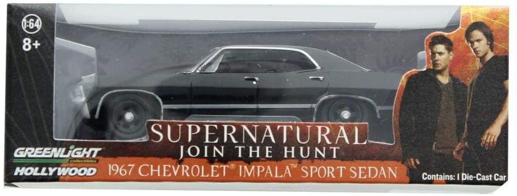 1:64) 8+ SUPERNATURAL JOIN THE HUNT TV HOLLYWOOD 1967 CHEVROLET IMPALA SPORT SEDAN Contains: 1 Die-Cast Car