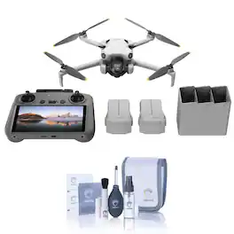 Bundle - Mini 4 Pro Fly More Combo with DJI RC 2 (Screen Remote Controller), Folding Mini-Drone with 4K HDR Video Camera for