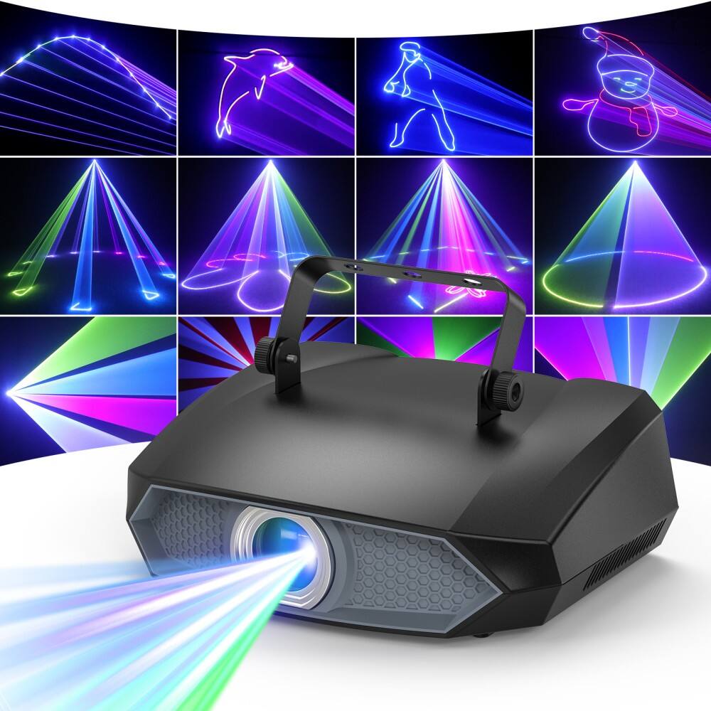 UKing Laser Light DMX RGB LED Beam Disco 3D Projector Sound