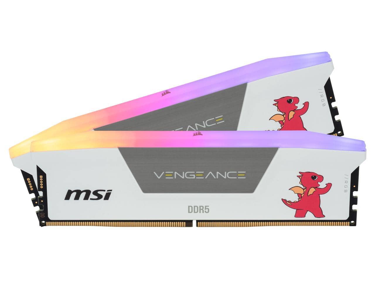 CORSAIR Vengeance RGB 32GB DDR5 6000MHz RAM (2x16GB) White MSI