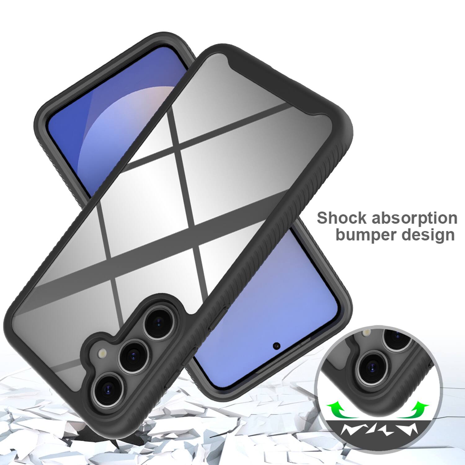 Shock absorption bumper design