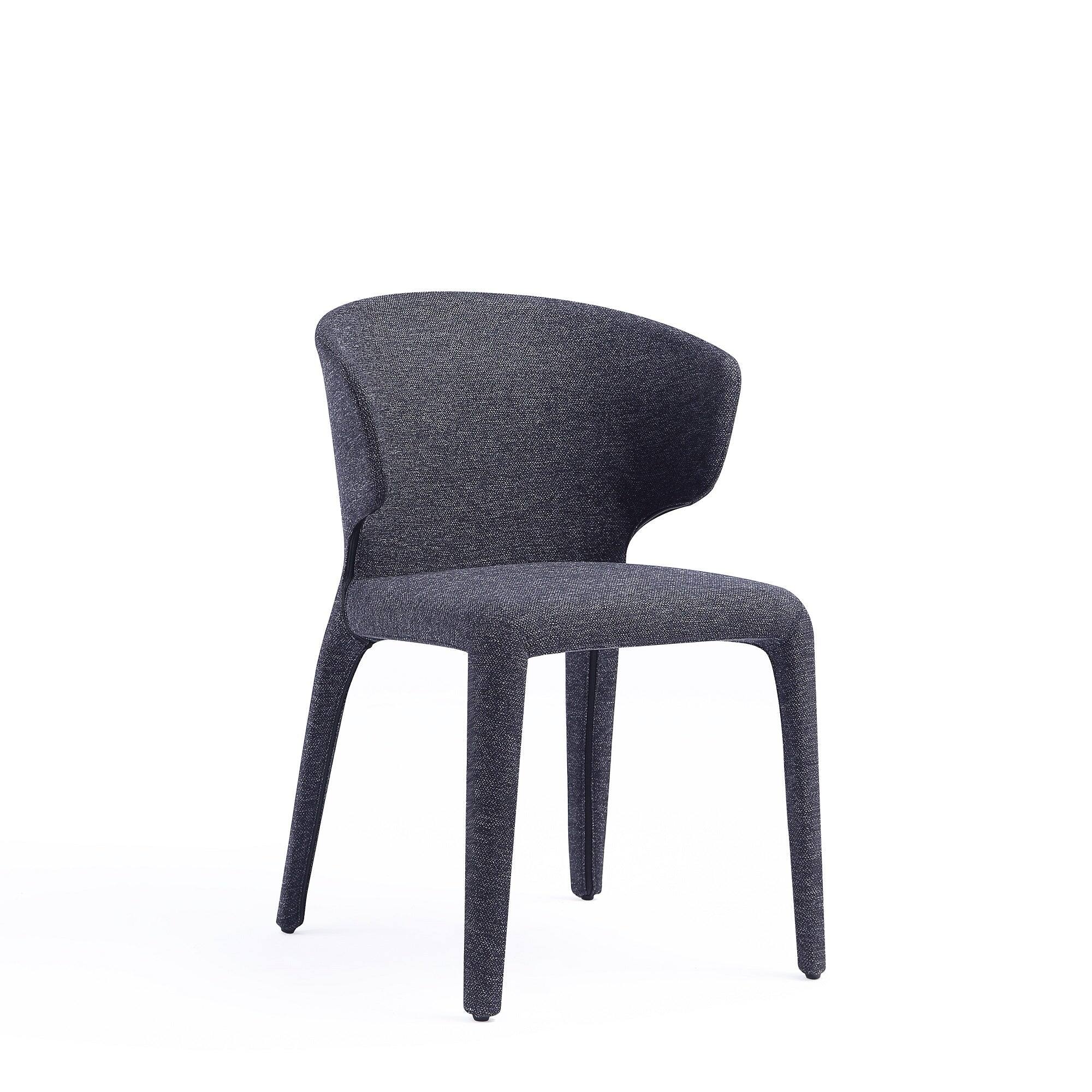 Alt View 1. Manhattan Comfort - Conrad Mid-Century Modern Upholstered Dining Chair - Set of 4 - Black.