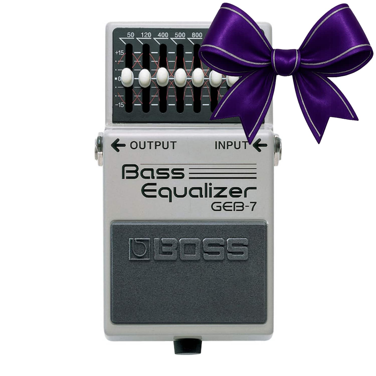 BOSS - GEB-7 7-Band 50Hz to 10kHz Frequency EQ Pedal for Electric Bass Guitars