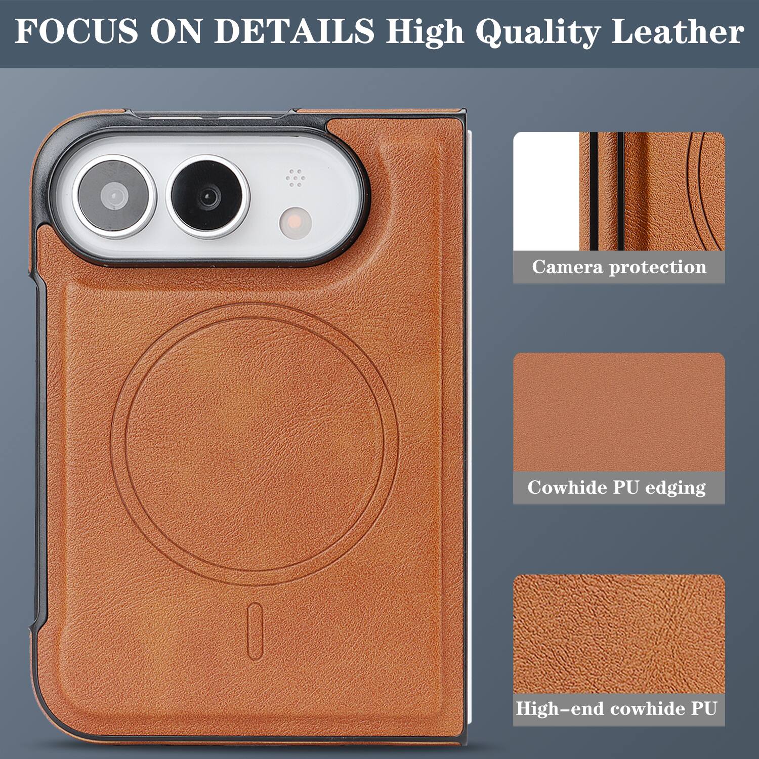 UUCOVER Magnetic PU Leather Case for Apple iPhone Duo, Compatible with ...