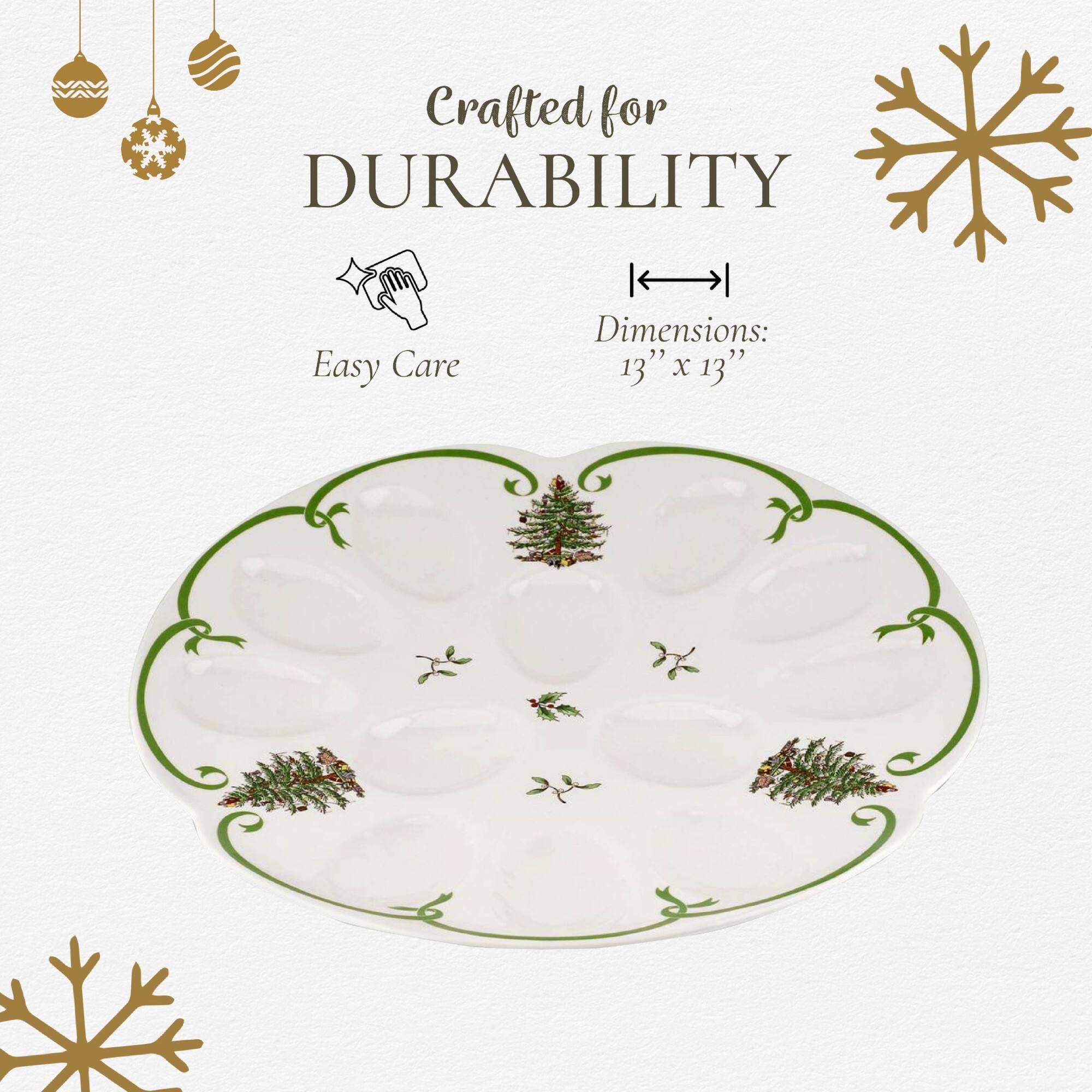 Crafted for DURABILITY  
Easy Care  
Dimensions: 13" x 13"