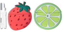 Posh Tech - 2-Pack Fruit Airpods Pro Case and Cleaning Tool Set