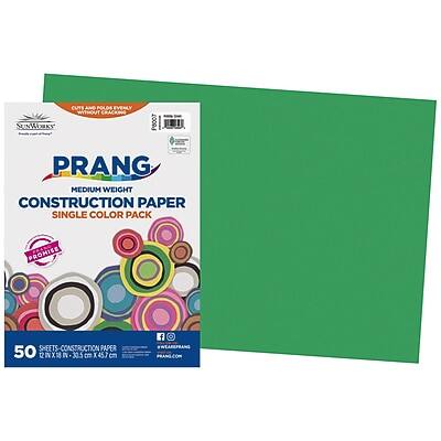 PRANG  
MEDIUM WEIGHT  
CONSTRUCTION PAPER  
SINGLE COLOR PACK  

50 SHEETS - CONSTRUCTION PAPER  
305 mm x 457 mm  
12 in x 18 in  

PROMISE SHEETS
