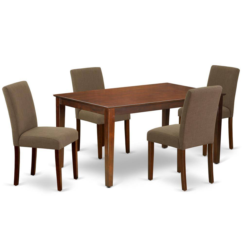 Back. East West Furniture - Dining Room Set Mahogany - Brown.